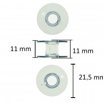 Spoline universali di plastica per macchine da cucire, altezza 11,5mm, 10 pezzi
